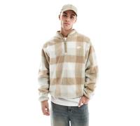 Nike - Club - Pile marrone a quadri con zip corta M