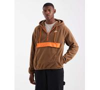 Nike - Club - Pile marrone con zip corta L