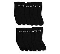 Nike Young Athletes Kids Crew Socks (6 Pairs),7C-10C Shoe/ 4-5 Sock,Black