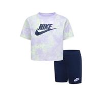 Nike COMPLETO BAMBINA BOXY TEE E BIKE SHORT 36L658 (LILLA, 5-6 YEARS)