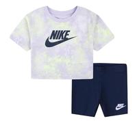 Nike COMPLETO BAMBINA BOXY TEE E BIKE SHORT 36L658 (LILLA, 6-7 YEARS)