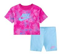 Nike COMPLETO BIMBA BOXY TEE E BIKE SHORT 16L658 (FUXIA, 12 MONTHS)