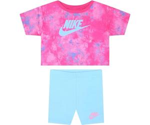 Nike COMPLETO BIMBA BOXY TEE E BIKE SHORT 16L658 (FUXIA, 24 MONTHS)
