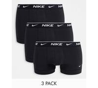 Nike - Confezione da 3 boxer aderenti in cotone elasticizzato nero XL