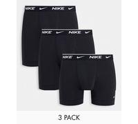 Nike - Confezione da 3 paia di boxer neri in cotone elasticizzato-Nero S