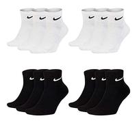 Nike Confezione da 3 paia di calze da uomo Everyday Cushion Ankle 6 paia bianche, 6 coppie nere. 42-46