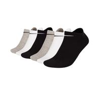 NIKE Confezione da 6 Calzini Sportivi Invisibili Leggeri Unisex - Bianco/Nero