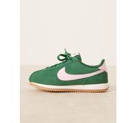 Nike - Cortez - Sneakers in camoscio verdi e rosa-Verde 38