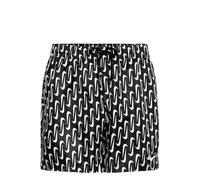 Nike Costume a Pantaloncino da Bagno Uomo con Logo all Over, NESSE520 (IT, Testo, XXL, Regular, Regular, Black/White)