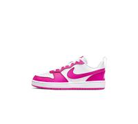 NIKE Court Borough Low Recraft, Sneaker, Bianco Laser Fucsia, 37.5 EU