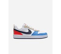 NIKE Court Borough Low Recraft, Sneaker, White/Thunder Blue-Lt Crimson, 38.5 EU