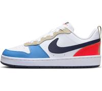 NIKE Court Borough Low Recraft, Sneaker, White Thunder Blue Lt Crimson, 40 EU