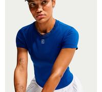 Maglietta Donna Nike Court Advantage Dri-Fit Short-Sleeve Tennis - old royal/white - Blu (XS)