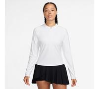 Nike Court Dri - Fit Advantage Manica Lunga Donna Bianco, Taglia: L