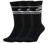 Nike CQ0301-010 U NK CREW NSW ESSENTIAL STRIPE Calzini Unisex - Adulto black/(white) M