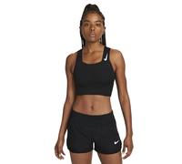 Nike Crop Top Running Aeroswift Nero Bianco Donna L