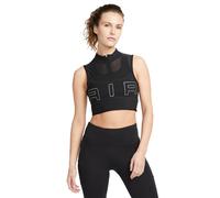 Nike Crop Top Running Df Air Nero Bianco Donna L