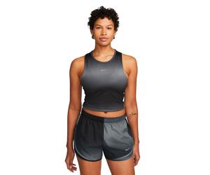 Nike Crop Top Running Df Swoosh Nero Reflective Argento Donna S