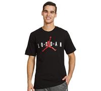 NIKE CTN Jordan Air T-Shirt, Black/White/Gym Red, M Uomo