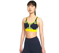 Nike CZ4439-410 Swoosh ULTRABREATHE Bra Reggiseno Sportivo Donna Midnight Navy/Cerulean/Opti Yellow/(Cerulean) 2XL