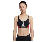 Nike CZ7186-010 Indy PRO CLN Bra Reggiseno Sportivo Donna Black/White/Chile Red/(Metallic Silver) XL
