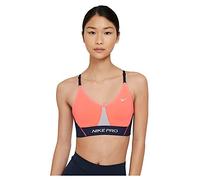 Nike CZ7186-854 Indy PRO CLN Bra Reggiseno Sportivo Donna Bright Mango/lt Smoke Grey/Midnight Navy/(Metallic Silver) XL