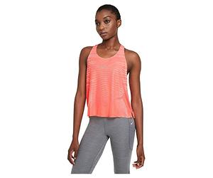 NIKE DA0528-854 W NP CLN Tank Net Canottiera Donna Bright Mango/White/(Metallic Silver) XS