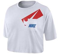 Nike DC7189-100 W NK Dry GRX Crop Top T-Shirt Donna White/(Black) M
