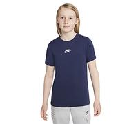 Nike DD4012 B NSW Repeat Tee SS T-Shirt Bambino Midnight Navy/Midnight Navy/White XS