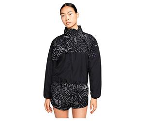 Nike Df Run Dvn Reflective Giacca da donna, nero/arancione atomico/riflettente, L