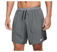 Nike DF Stride 2 in 1 Pantaloncini, Grigio Fumo/Grigio Fumo Scuro/Refle, S Uomo
