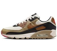 Nike DH8010-005 Air Max 90 Donna, Phantom/LT British Tan-Black-Fire Red EU 38.5