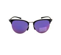 NIKE DIVOT EV24038 (012) occhiali da sole unisex, rotondi neri con lenti a specchio viola occhiali da sole