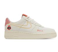 Nike Donna Air Force 1 07 Low Leather Synthetic Coconut Milk Light Curry Formatori 35.5 EU