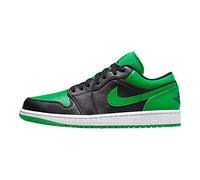Nike Donne Air Jordan 1 Basso Scarpe Pallacanestro, Nero/Nero-Verde fortunato-bianco, 46 EU