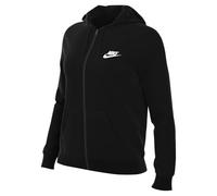 NIKE DQ5471-010 W NSW Club FLC FZ Hoodie Std Maglia Lunga Donna Black/White Taglia S-S
