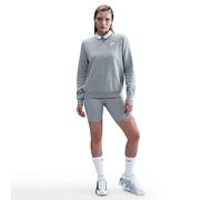 NIKE DQ5473-063 W NSW Club FLC Crew Std Maglia Lunga Donna Dk Grey Heather/White Taglia M-T