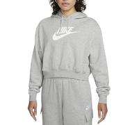 Nike DQ5850-063 W NSW Club FLC GX Crop HDY Felpa con Cappuccio Donna Dk Grey Heather/(White) Taglia L