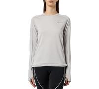 Nike DQ6379-012 W NK DF Pacer Crew Maglia Lunga Donna LT Iron Ore/Reflective Silv Taglia XL