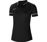 Nike Dri-Fit Academy, Polo Donna, Nero/Bianco/Antracite/Bianco, XS