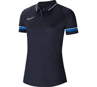 Nike Dri-Fit Academy, Polo Donna, Ossidiana/Bianco/Royal Blu/Bianco, XS