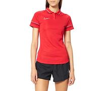 Nike Dri-Fit Academy, Polo Donna, Universita 'Rosso/Bianco/Gym Rosso/Bianco, S