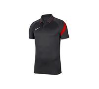 NIKE Dri-Fit Academy, Polo Manica Corta Uomo, Grigio/Rosso/Bianco (Anthracite/University Red/White), L