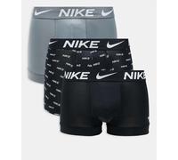 Nike - Dri-FIT Essential - Confezione da 3 boxer lunghi in microfibra multicolore-Nero M