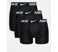 Nike - Dri-FIT Essential - Confezione da 3 boxer lunghi in microfibra neri-Nero XS