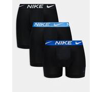 Nike - Dri-FIT Essential - Confezione da 3 boxer neri in microfibra con fascia in vita blu-Nero S