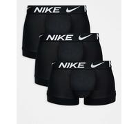 Nike - Dri-Fit Essential - Confezione da 3 paia di boxer aderenti in microfibra neri-Nero XS
