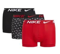 NIKE Dri-Fit Essential Micro, Boxer Trunk da Uomo in Microfibra (IT, Testo, S, Regular, Regular, Swoosh Life Print/Uni Red/Black)