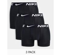 Nike - Dri-Fit Essential Micro - Confezione da 3 paia di boxer aderenti neri in microfibra Dri-FIT-Nero S