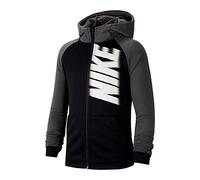 Nike Dri-Fit Felpa da Training con Cappuccio E Zip A Tutta Lunghezza, Unisex Bambini, Black/Iron Grey/White, XL
